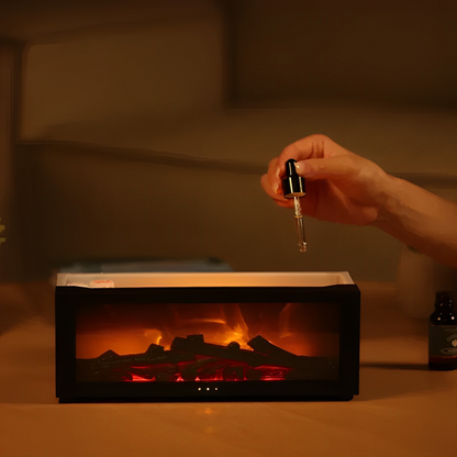 Creative Fireplace Air Humidifier with LED Light Remote